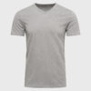 V-Neck Männer Tee Shirt aus Bio baumwolle in sports grey zum Bedrucken