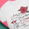 Love is Poison Slogan T-Shirt in grau melliert Frauen Bio-T-Shirt