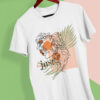 Lineart Modern T-Shirt weiß