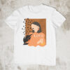 Love Yourself T-Shirt mit modernen und trendigen Motiv, Frau in braunen Tönen
