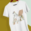 You And Me Lineart Motiv T-Shirt weiß Bio-Baumwolle